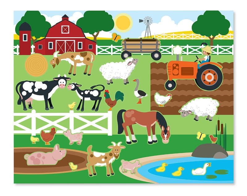 Naklejki wielokrotnego użytku - Zwierzęta / Melissa & Doug