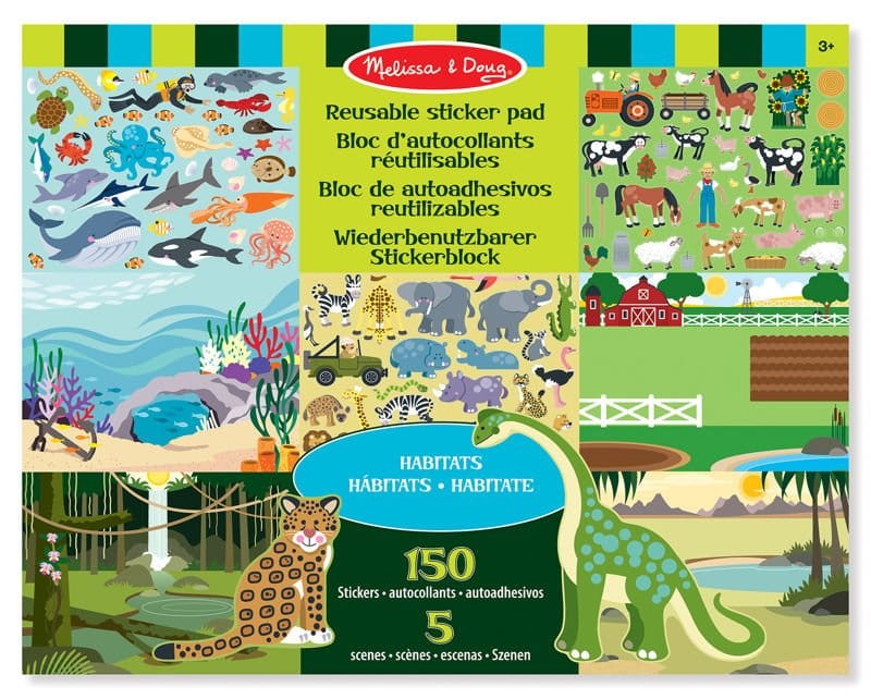 Naklejki wielokrotnego użytku - Zwierzęta / Melissa & Doug