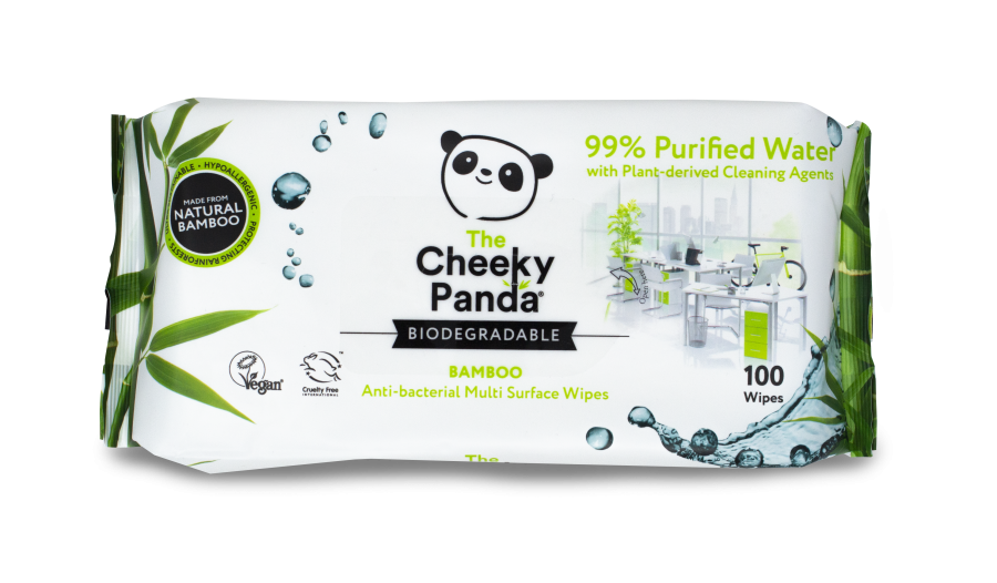 Multi-surface antybakteryjne bambusowe chusteczki do powierzchni,100 szt. / Cheeky Panda