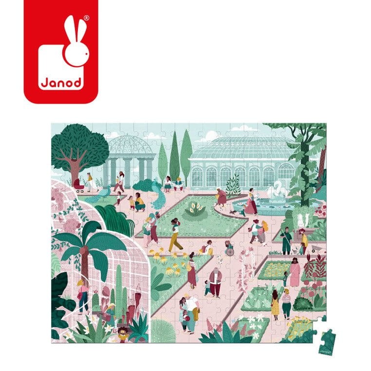 Puzzle w walizce Ogród botaniczny 200 elementów 7+ / Janod