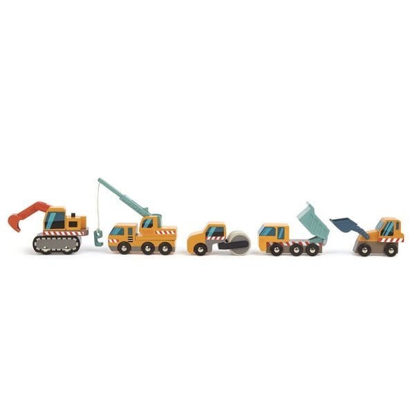 Drewniane pojazdy budowlane / Tender Leaf Toys