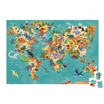 Puzzle edukacyjne z figurkami 3D Dinozaury 200 elementów 6 + / Janod