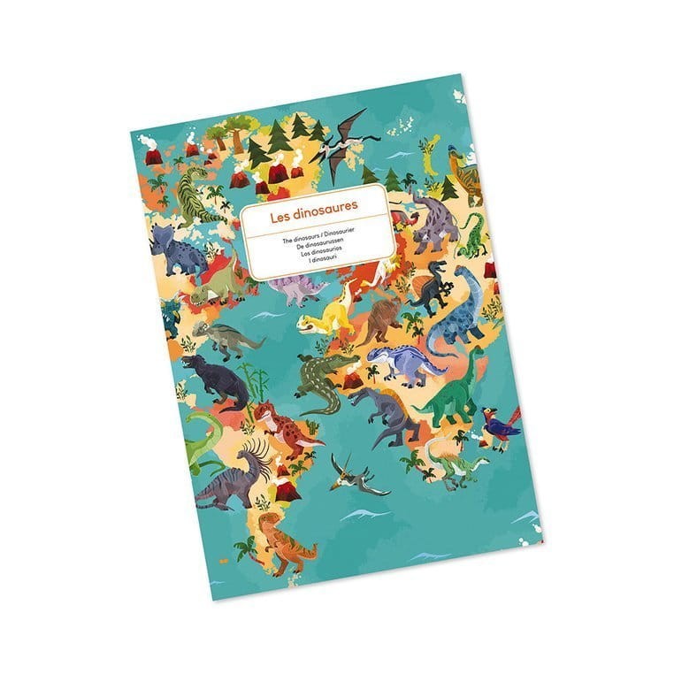 Puzzle edukacyjne z figurkami 3D Dinozaury 200 elementów 6 + / Janod