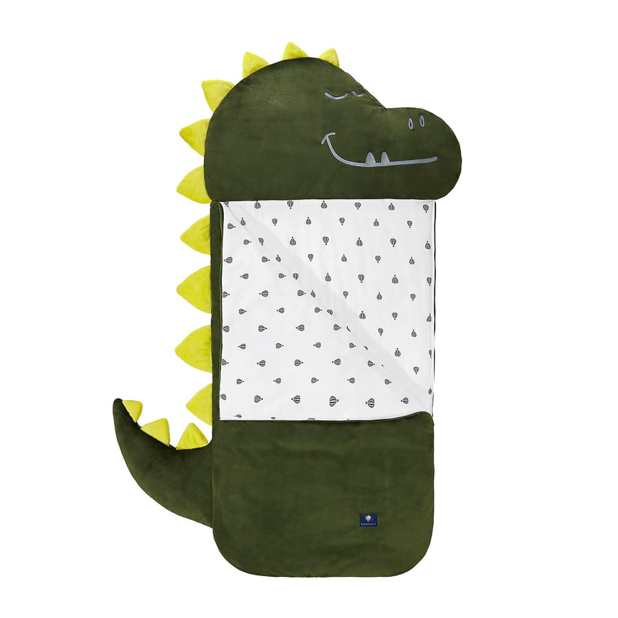 Śpiworek Sleepover – Zielony Dinozaur ROZMIARY / Kidspace