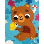 Puzzle sensoryczne 20 elementów Leśne zwierzęta / Janod
