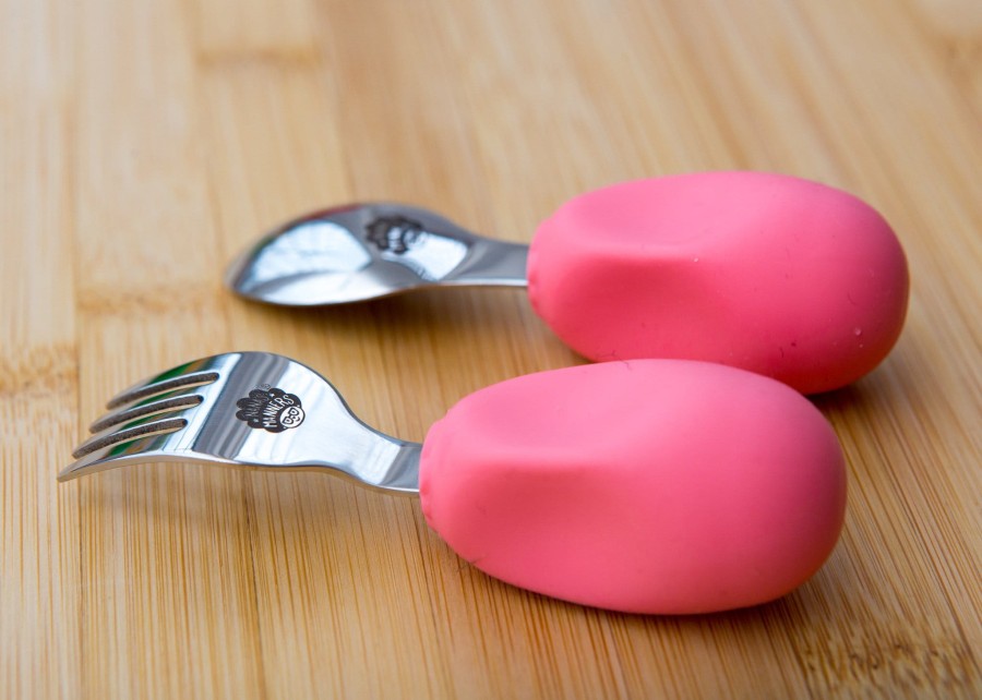 Widelec i łyżka 1-3 lat, ETAP 2 - pink / Nanas Manners