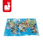 Puzzle edukacyjne z figurkami 3D Zagrożone gatunki 200 elementów 6+ / Janod