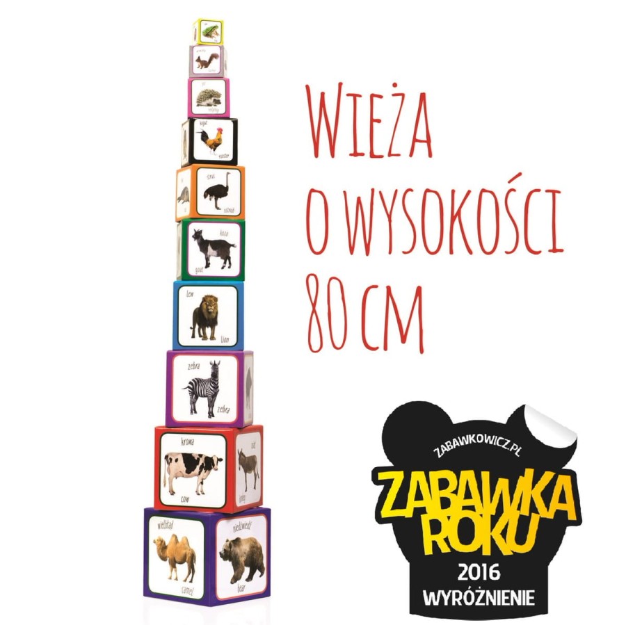 Kartonowe klocki dla dzieci – Zwierzęta / Piramida Zabaw