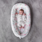 Kokon bambusowy LUXE rajskie ptaszki - white / Maylily