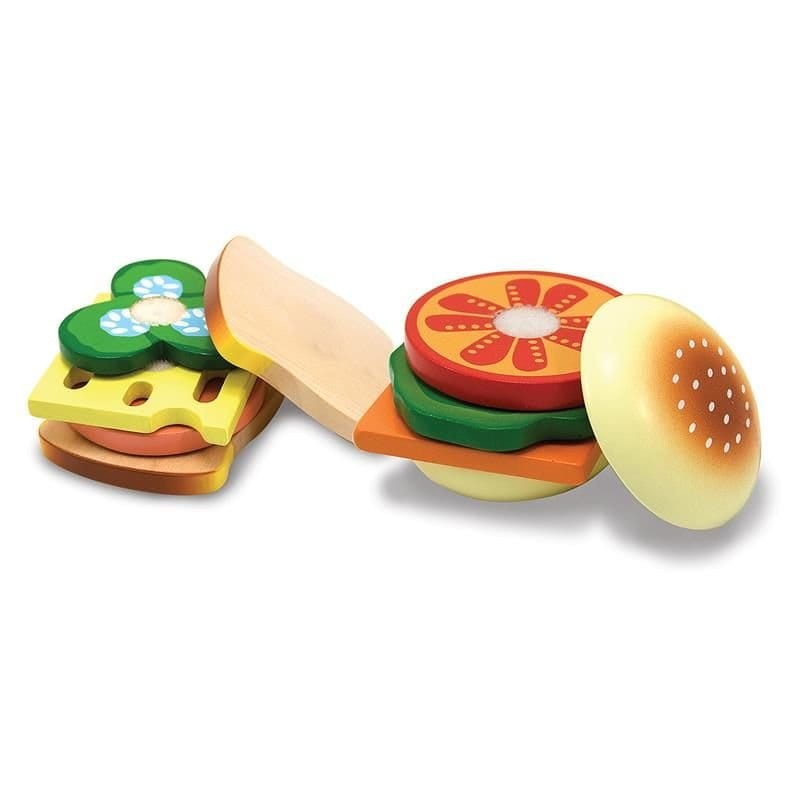 Melissa and Doug, Drewnianiany zestaw do robienia kanapek i burgerów