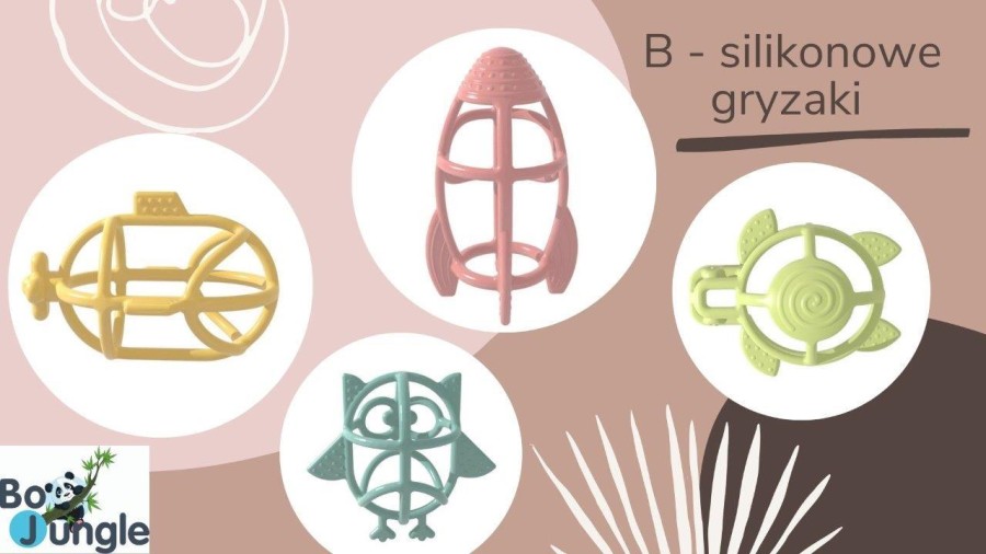 B-Gryzak silikonowy żółw / Bo Jungle