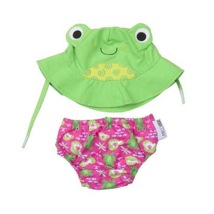 Pieluszka kąpielowa + czapka ŻABKA / Zoocchini