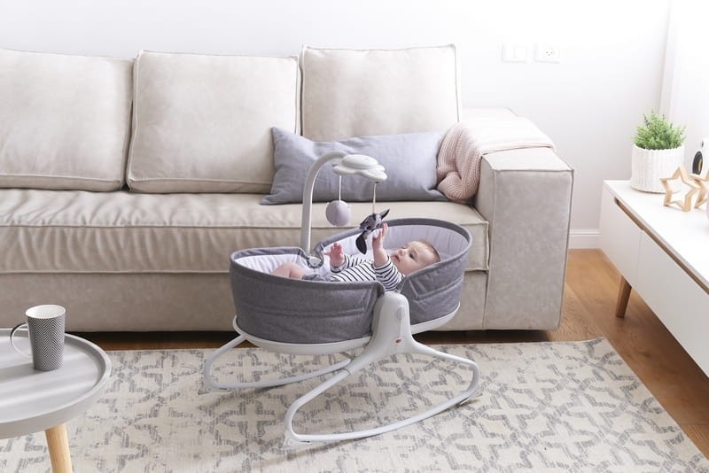 Wielofunkcyjny leżaczek-bujaczek z funkcją krzesełka 3w1 - Grey / Tiny Love