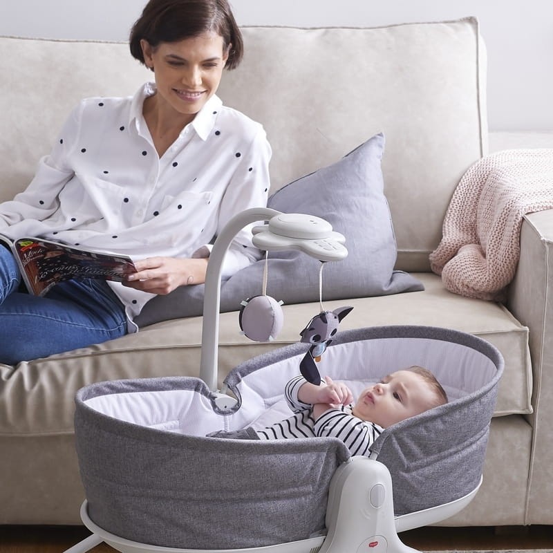 Wielofunkcyjny leżaczek-bujaczek z funkcją krzesełka 3w1 - Grey / Tiny Love