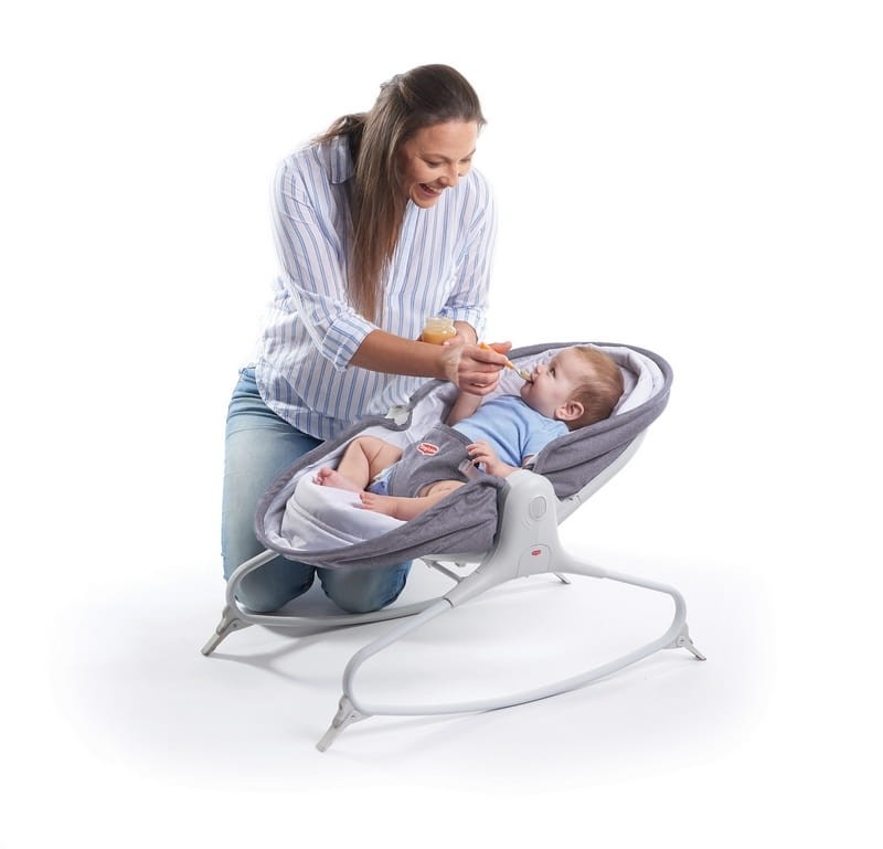 Wielofunkcyjny leżaczek-bujaczek z funkcją krzesełka 3w1 - Grey / Tiny Love
