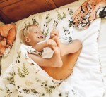 Bawełniana płaska poduszka - RYŚ / BabySteps
