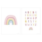 Plakat A3 - Tęcza Alfabet Róż / Little Dutch