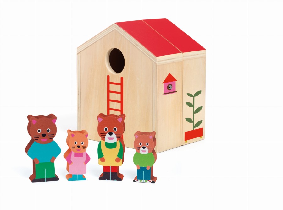 Drewniana zabawka mini domek / Djeco