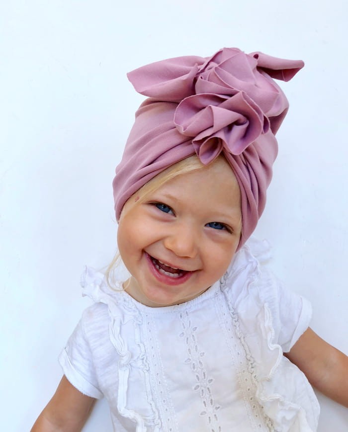 Turban Organic MAUVE PINK RÓŻNE ROZMIARY / Looks by LUKS