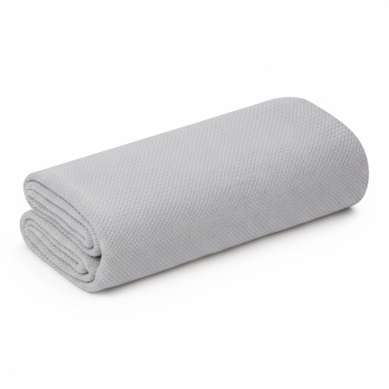 Bambusowy otulacz, lekki kocyk z jonami srebra 100x100 light grey / My Memi
