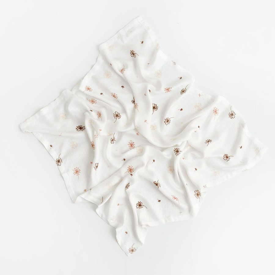 2pak pieluszek muślinowych 70x70cm – dmuchawce i gałązki bawełny / Bolo