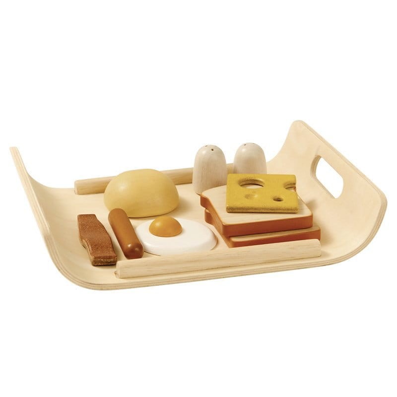 Śniadanie na tacy - drewniany zestaw do zabawy / Plan Toys