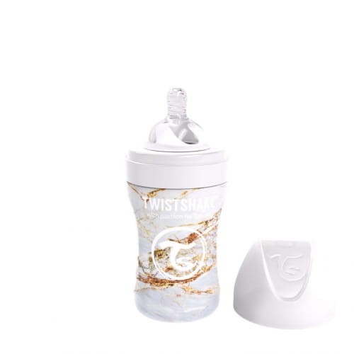 Butelka ze stali nierdzewnej Marble White 260ml / Twistshake