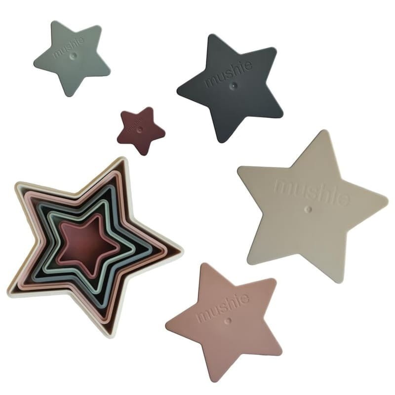 Piramidka sensoryczna NESTING STAR / Mushie
