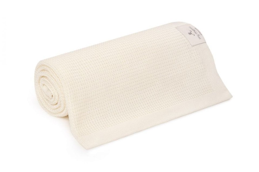Lekki eukaliptusowy kocyk 80x100 cream - eco collection / My Memi