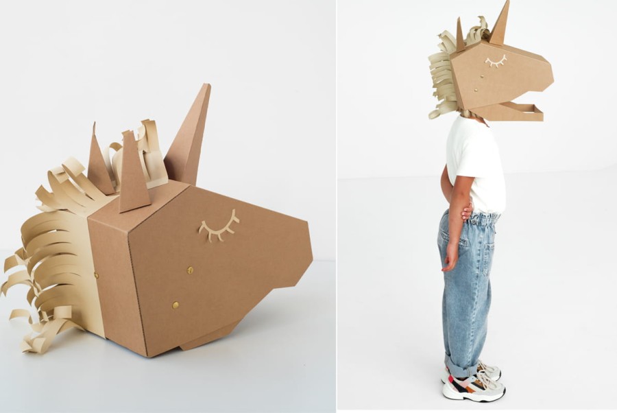 Jednorożec maska DIY / Koko Cardboardsc