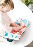 Miękka książeczka aktywizująca z mini - przytulanką „Dobranoc, mały lisku” 18 m+ / Lilliputiens