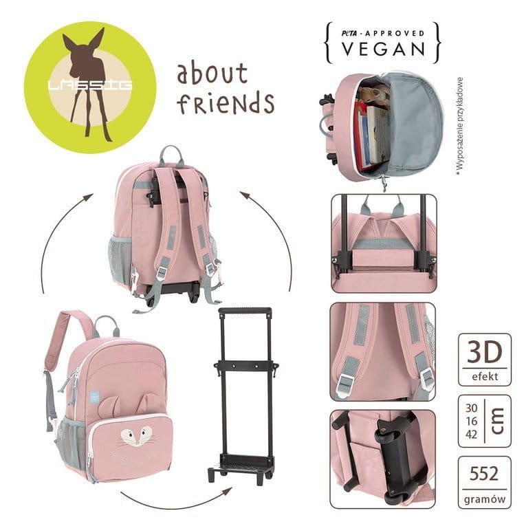 Plecak - walizka na kółkach 2w1 About Friends Szynszyla / Lassig