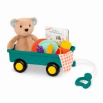 Wagonik z misiem, książką i zestawem piknikowym / B.Toys