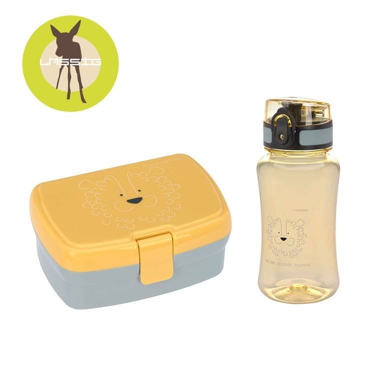Zestaw na lunch Lunchbox + Tritanowa butelka - bidon 460 ml About Friends Lew / Lassig