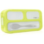 Lunchbox z widelcem Bento, limonkowy / Bbluv