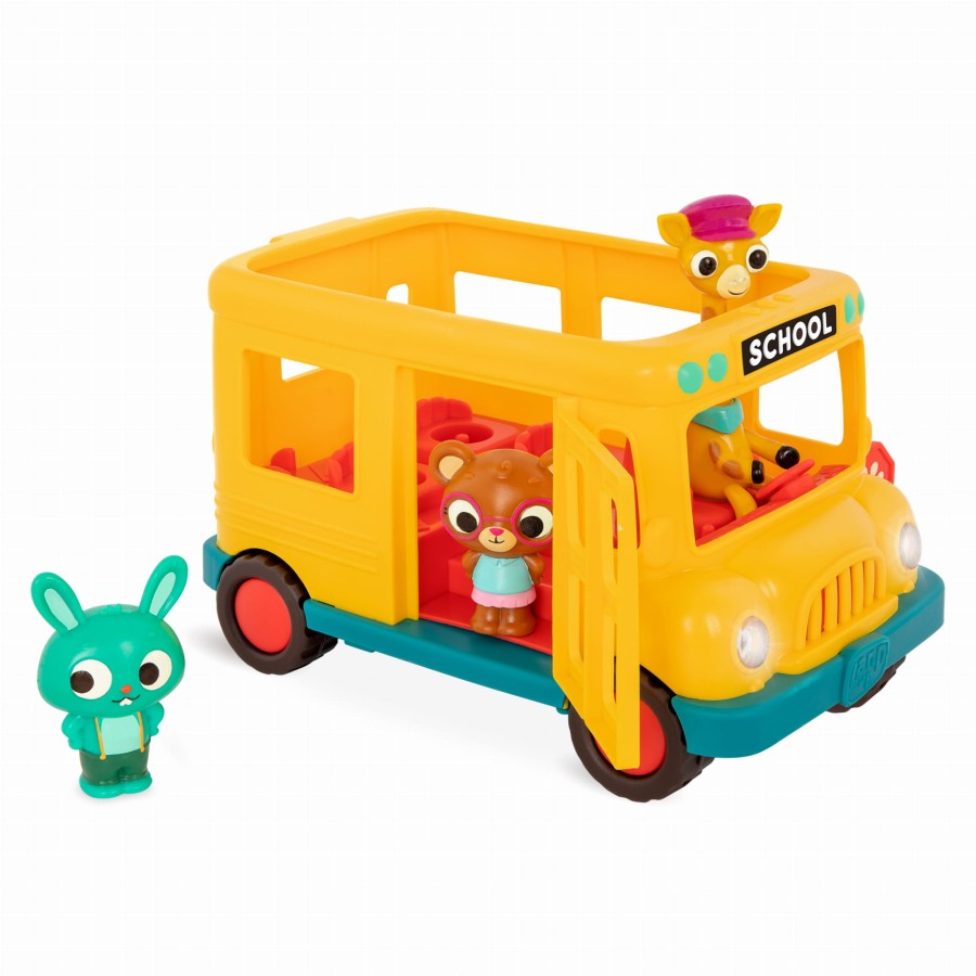Muzyczny autobus szkolny z żyrafą i wesołymi pasażerami / B.Toys