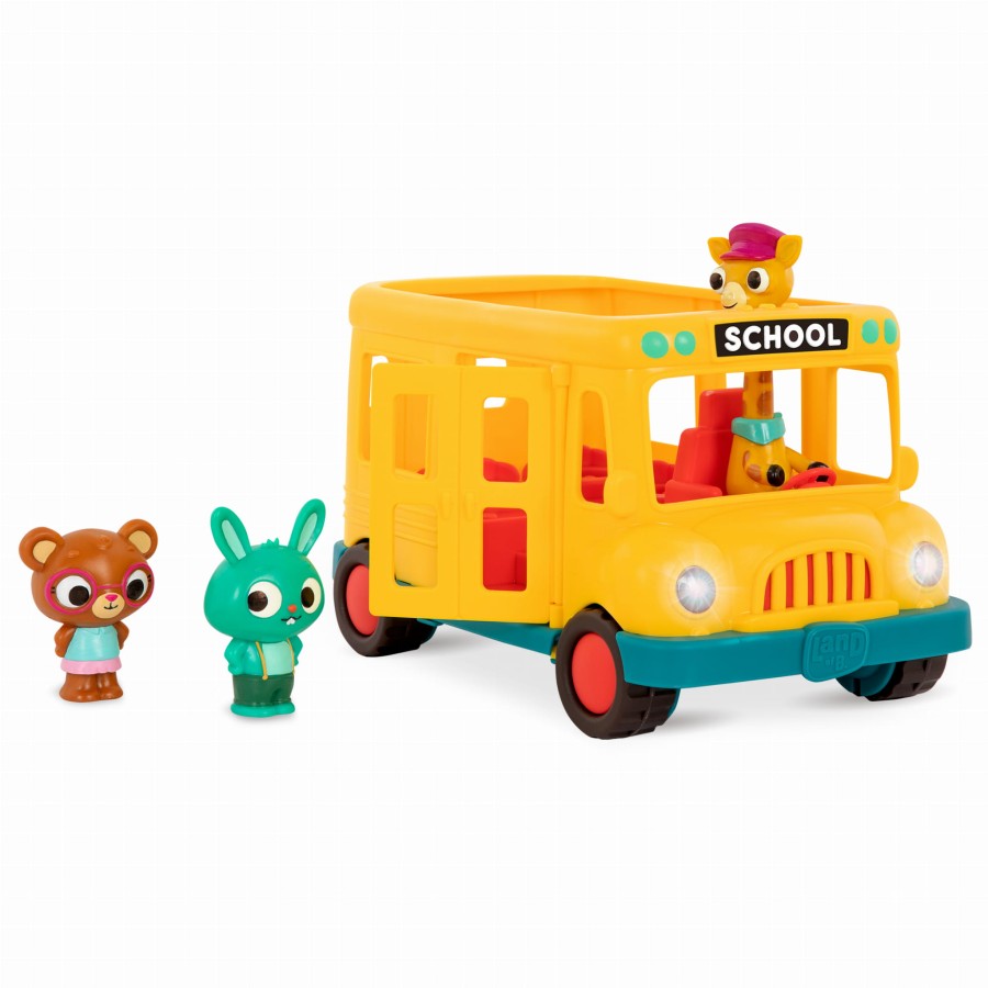 Muzyczny autobus szkolny z żyrafą i wesołymi pasażerami / B.Toys