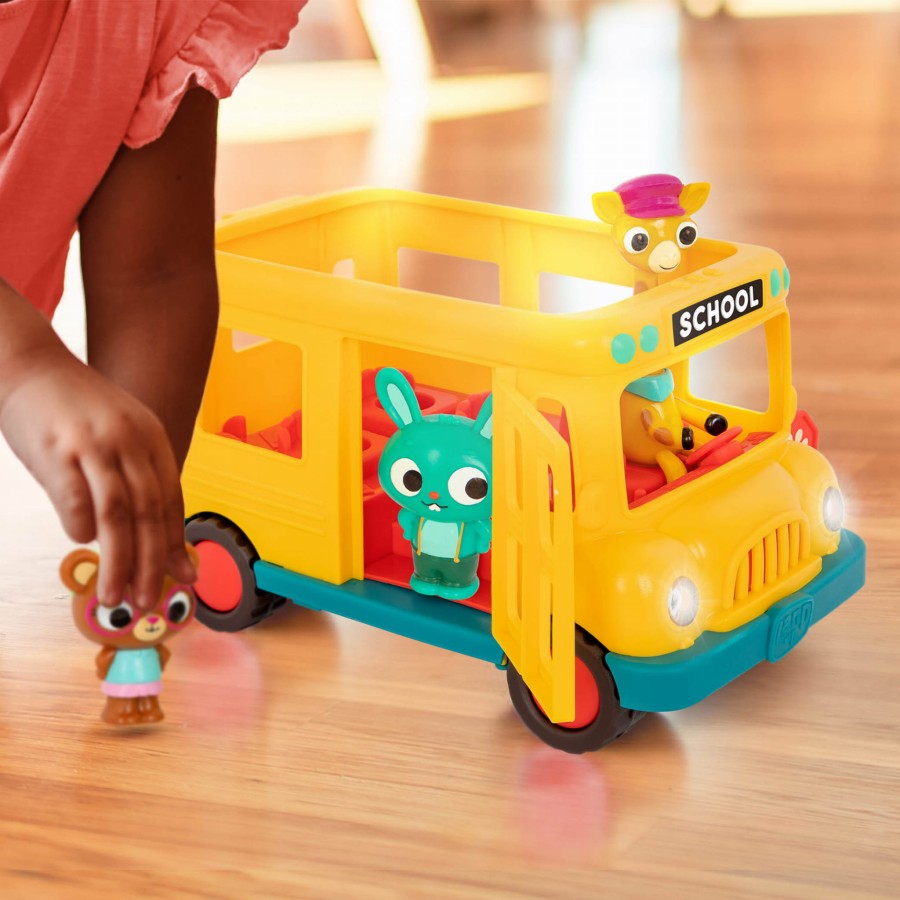 Muzyczny autobus szkolny z żyrafą i wesołymi pasażerami / B.Toys