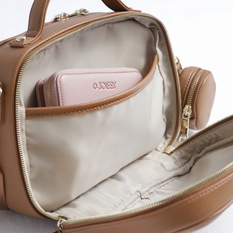 Torebka crossbody i organizer do wózka 2w1 VERA caramel / Joissy