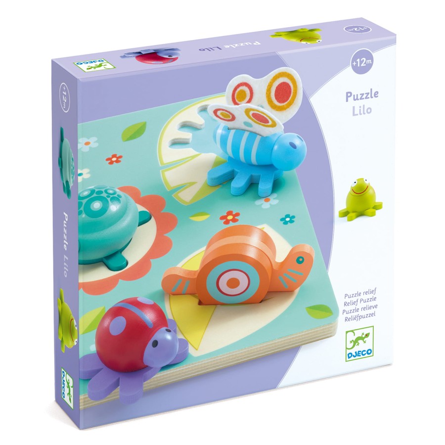 Drewniane puzzle przedstrzenne Lilo / Djeco