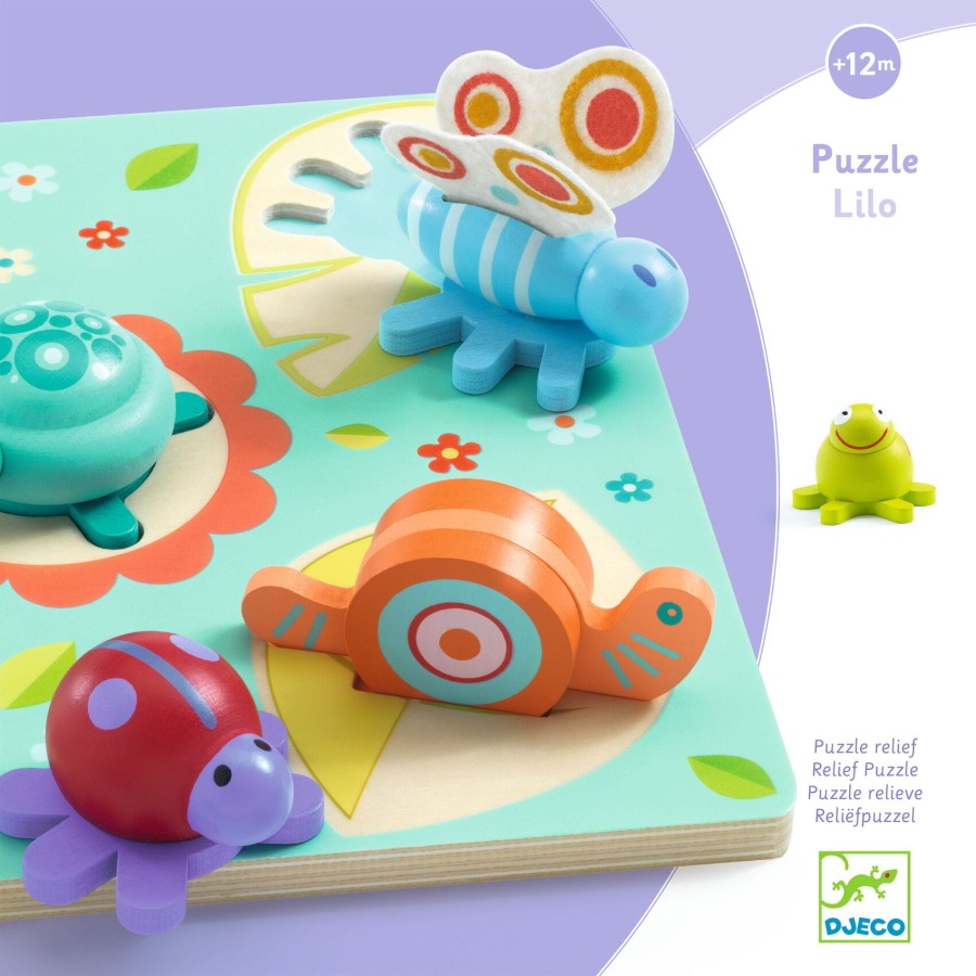 Drewniane puzzle przedstrzenne Lilo / Djeco