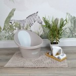 Wanienka z odpływem i piankowym oparciem - taupe / Shnuggle Baby