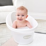Wanienka z odpływem i piankowym oparciem - taupe / Shnuggle Baby