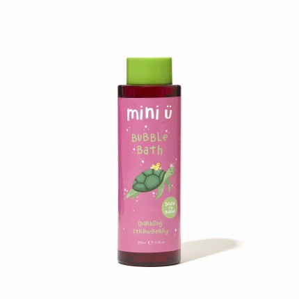 Naturalny bąbelkowy płyn do kąpieli TRUSKAWKA dla dzieci i niemowląt, 250 ml / Miniu