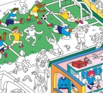 Kolorowanka 100x70cm FOOTBALL / OMY