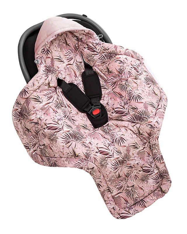 Otulacz/kocyk do fotelika samochodowego Magic Jungle Powder Pink