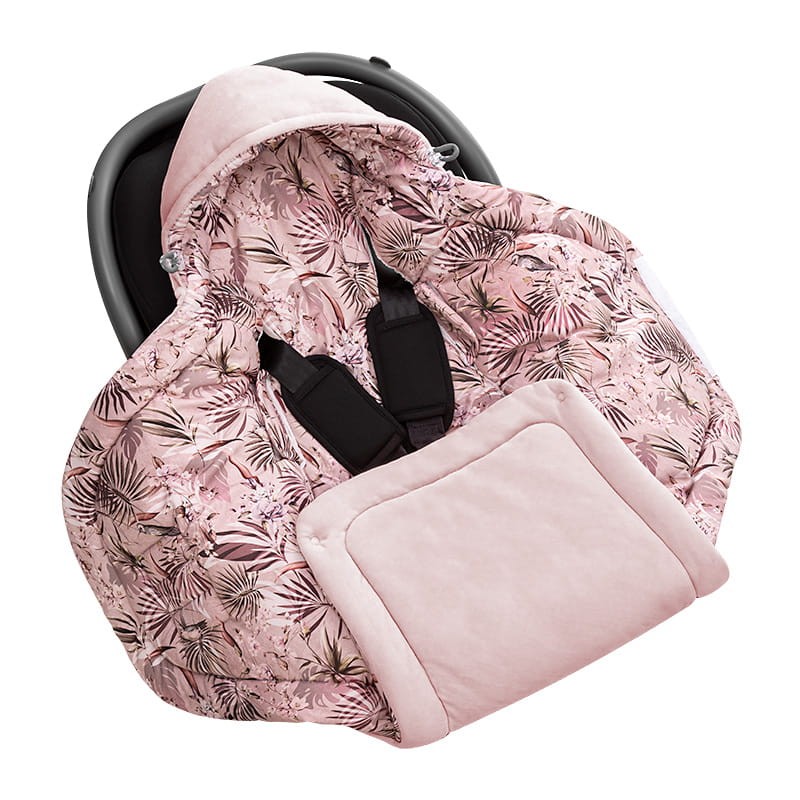 Otulacz/kocyk do fotelika samochodowego Magic Jungle Powder Pink