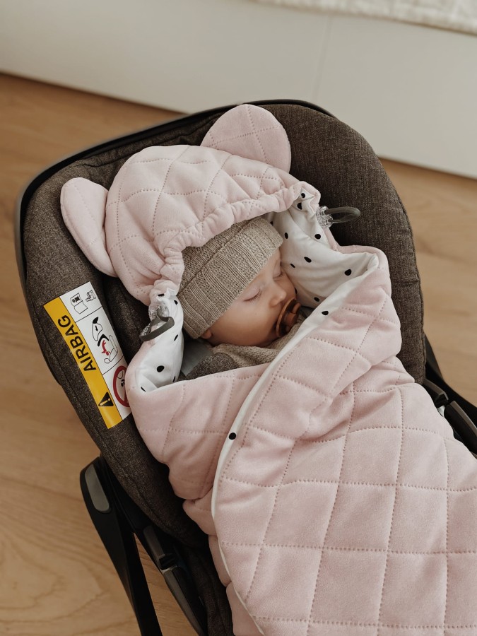 Otulacz/kocyk do fotelika samochodowego Royal Baby Pink