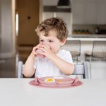 Komplet naczyń silikonowych Mini Feeding Set pastelowy róż / EZPZ