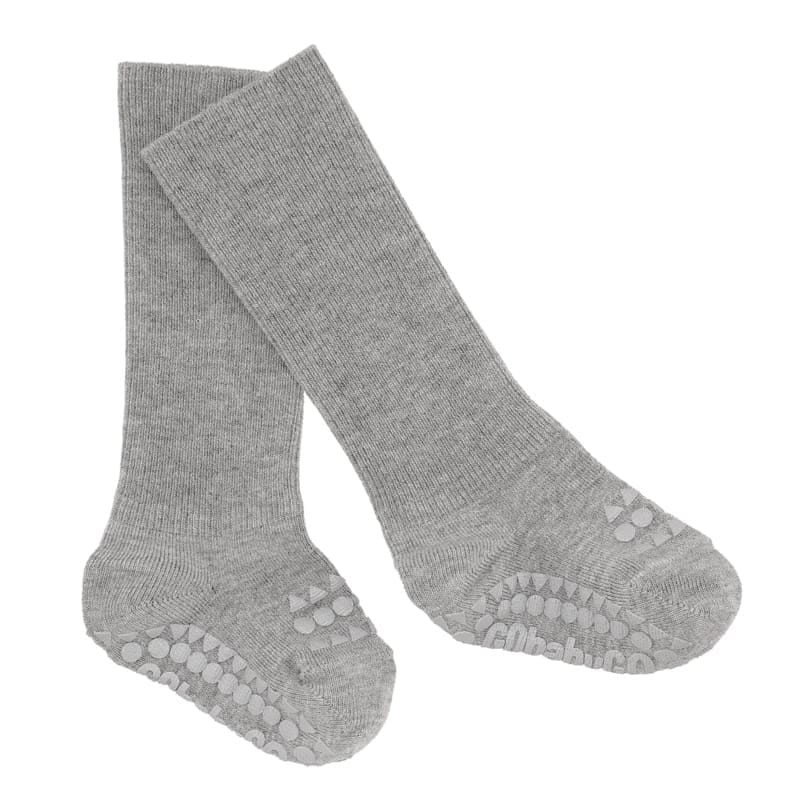 Antypoślizgowe skarpetki do nauki chodzenia BAMBOO grey melange, rozmiary / GoBabyGo